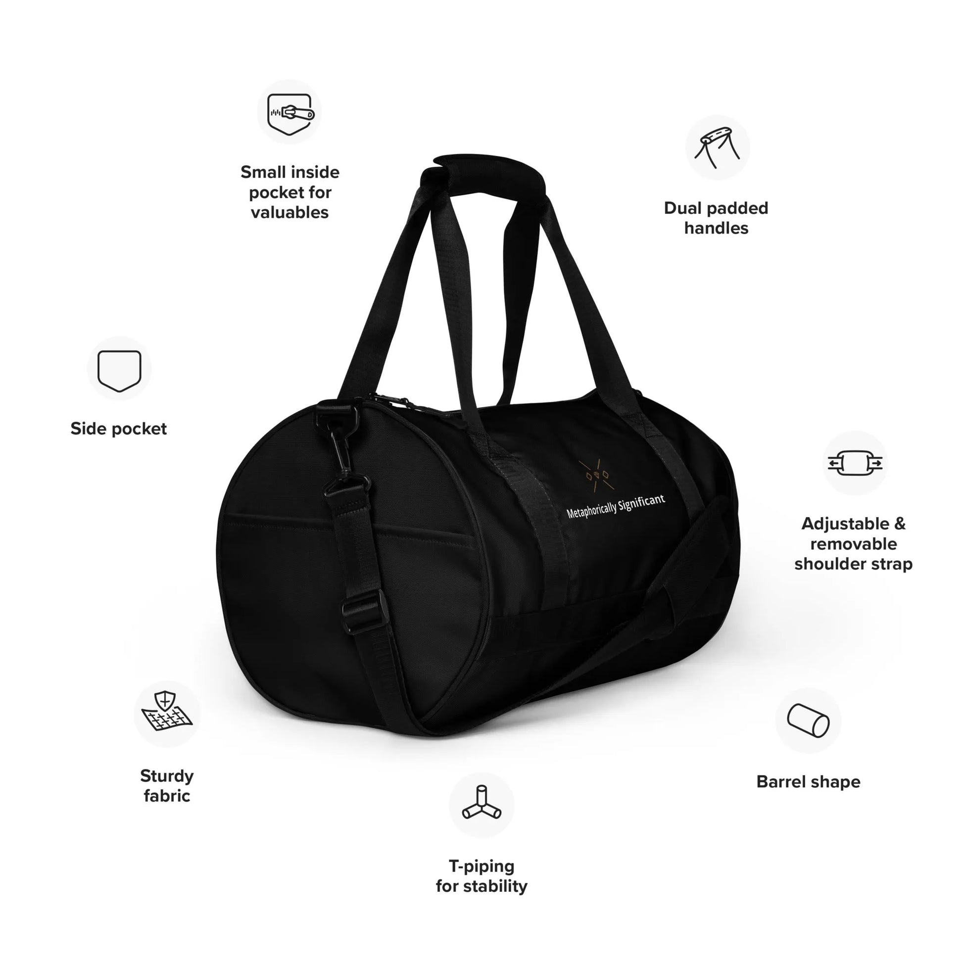 Durable Polyester Gym Bag | Metaphorically Significant Collection