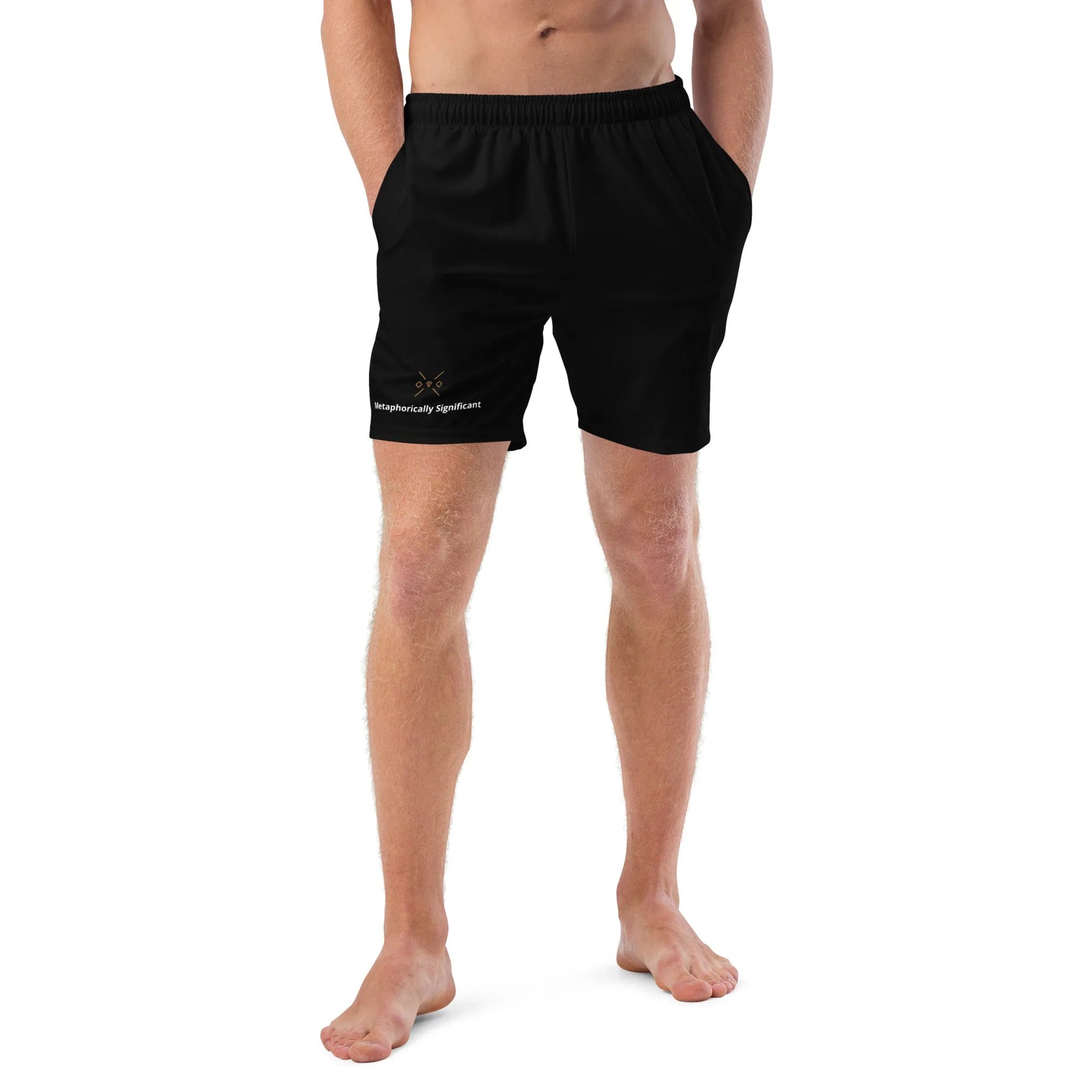 Men's Black Swim Trunks | Eco Friendly Recycled Polyester | Metaphorically Significant Collection