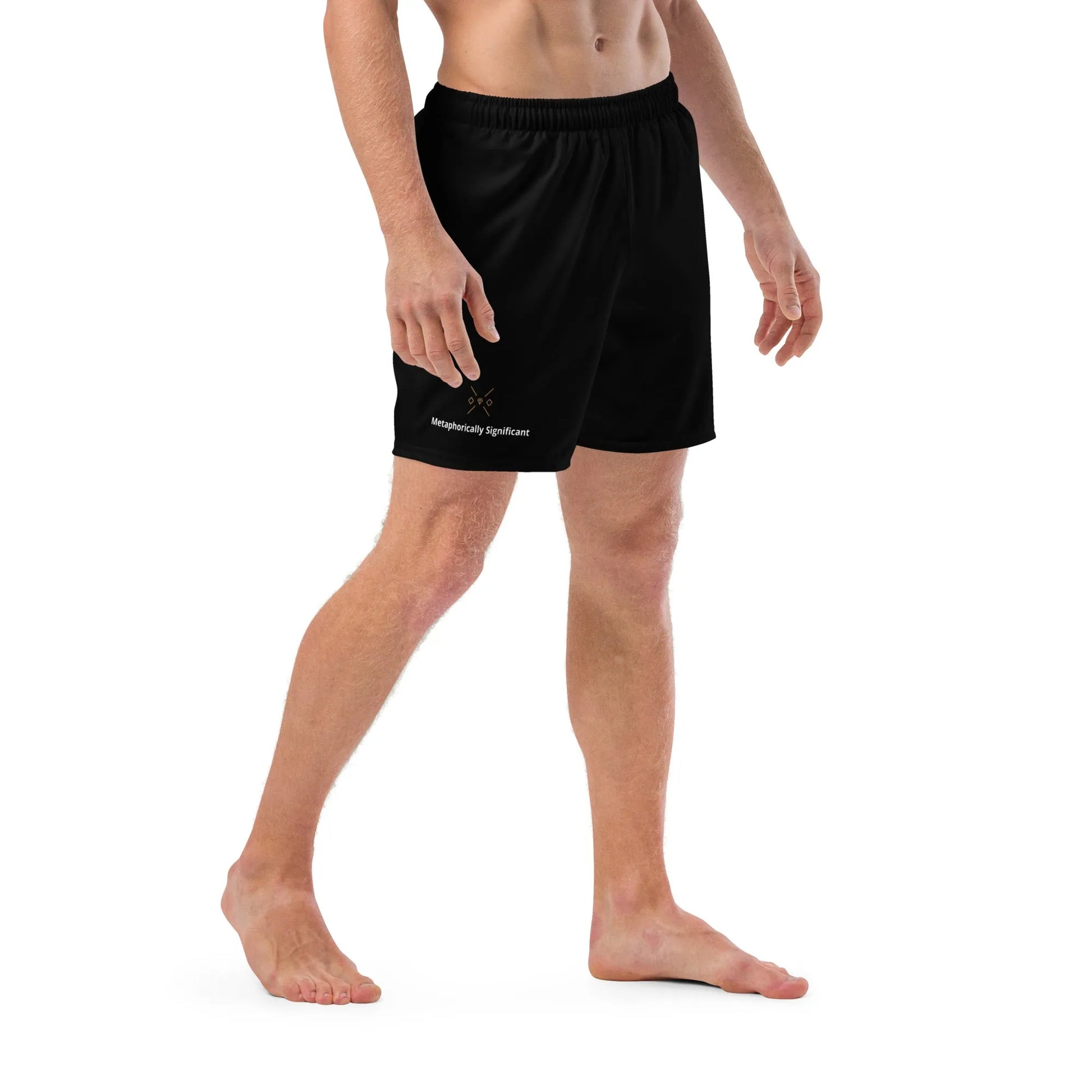 Men's Black Swim Trunks | Eco Friendly Recycled Polyester | Metaphorically Significant Collection