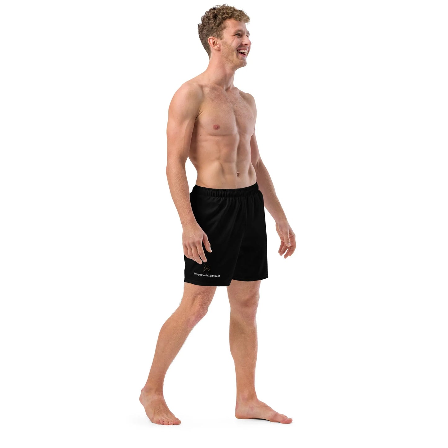 Men's Black Swim Trunks | Eco Friendly Recycled Polyester | Metaphorically Significant Collection