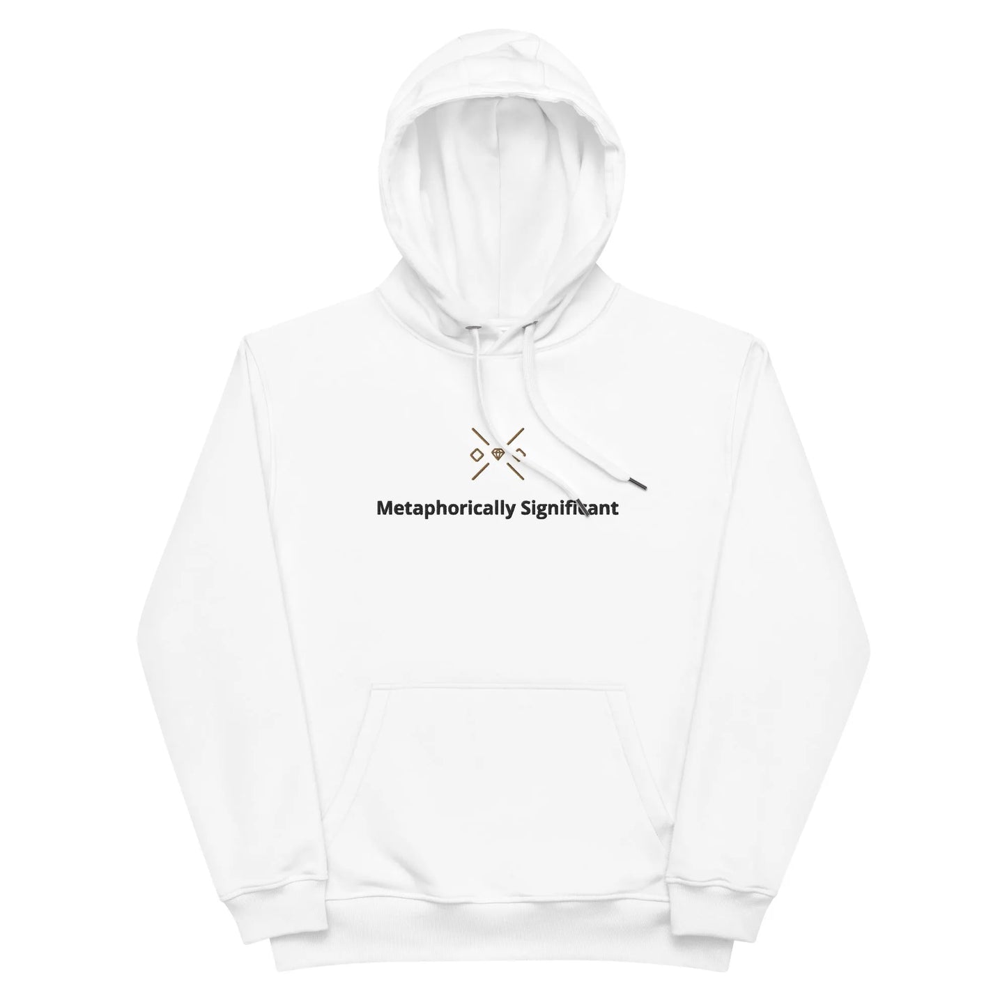 Premium White eco Hoodie | Metaphorically Significant Collection