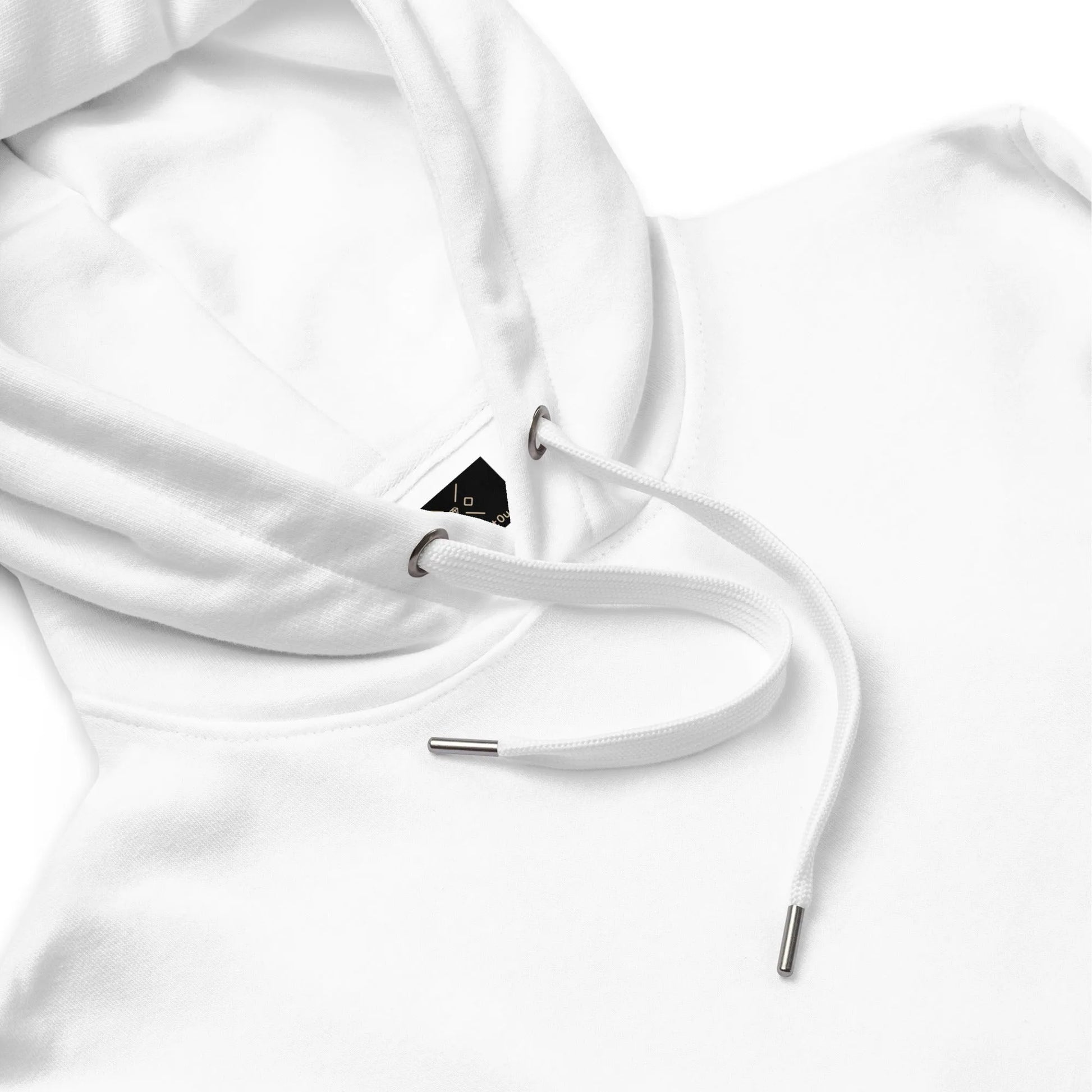 Premium White eco Hoodie | Metaphorically Significant Collection