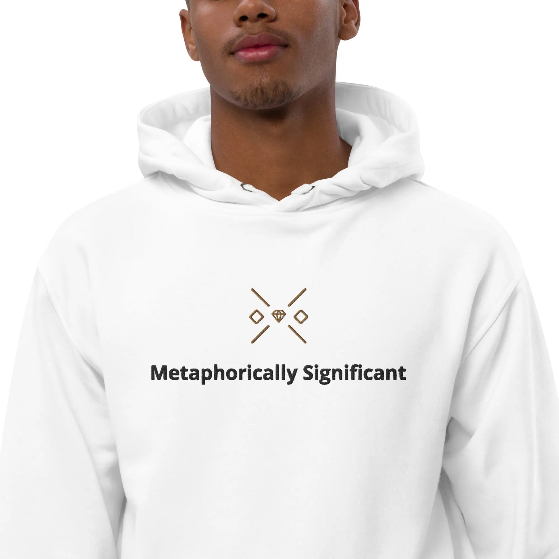 Premium White eco Hoodie | Metaphorically Significant Collection