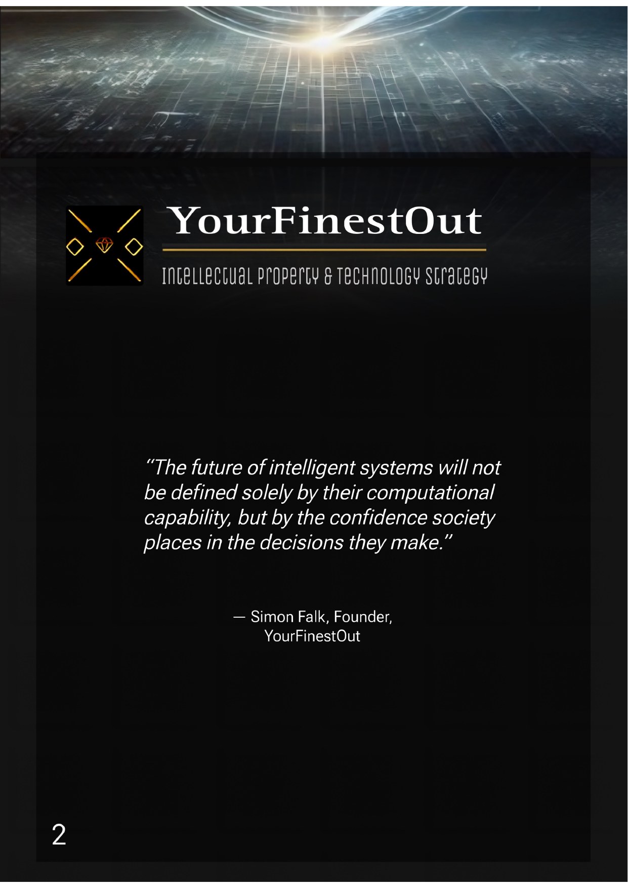 YourFinestOut, IP & Technology Strategy, frame 2