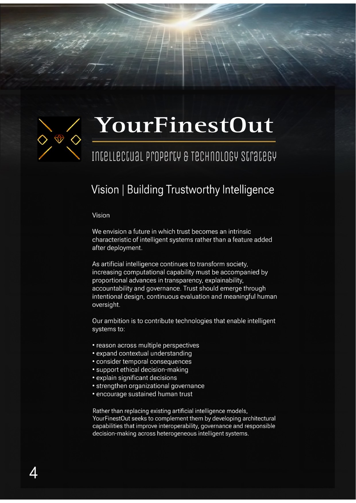 YourFinestOut, IP & Technology Strategy, frame 4